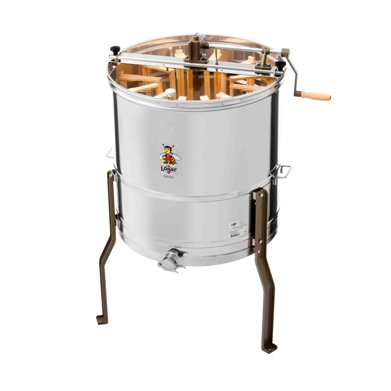 Extractor radial Logar 12/8 para marcos, cuba 63 cm, accionamiento manual, marcos 24 x 48 cm