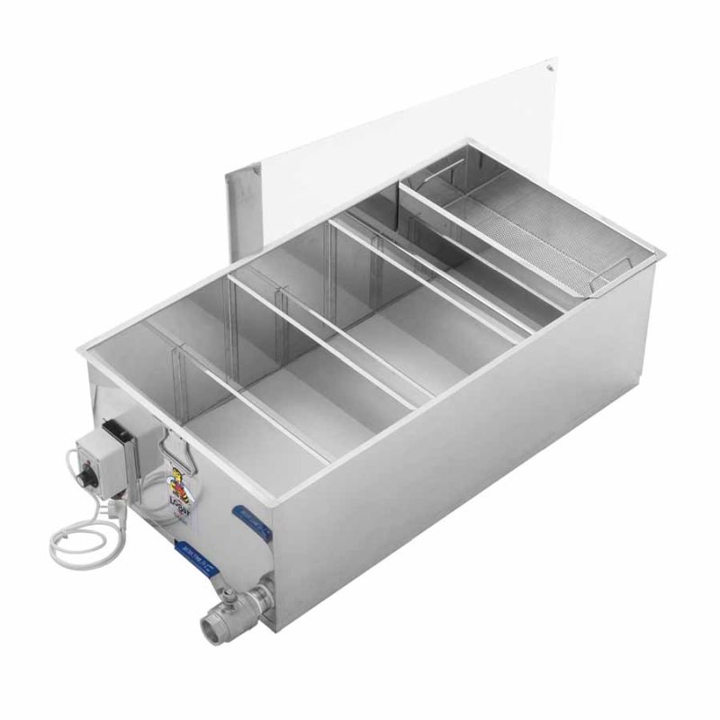 Depósito clarificador Logar de 6 cámaras, 102 x 55 x 35 cm – con calefacción en la base