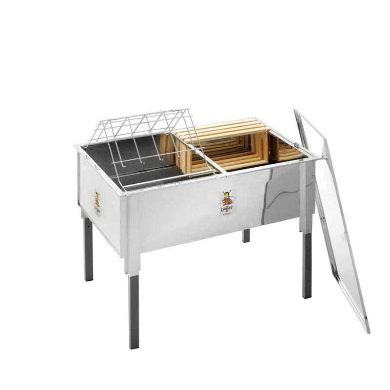 Bañera de desoperculado Logar 100 cm con tapa de acero inoxidable