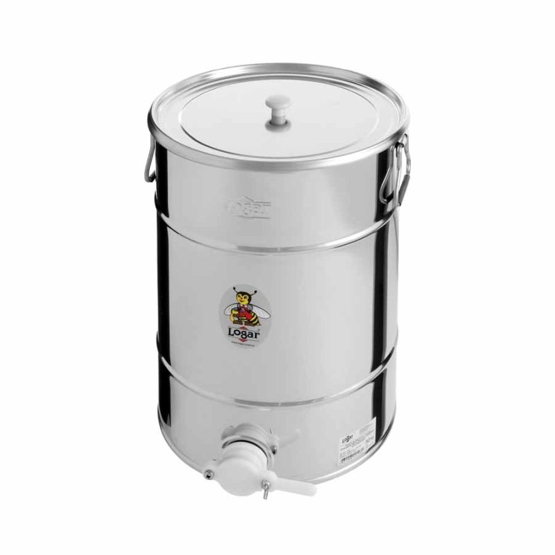 Recipiente de envasado Logar 50 kg con grifo de plástico para miel