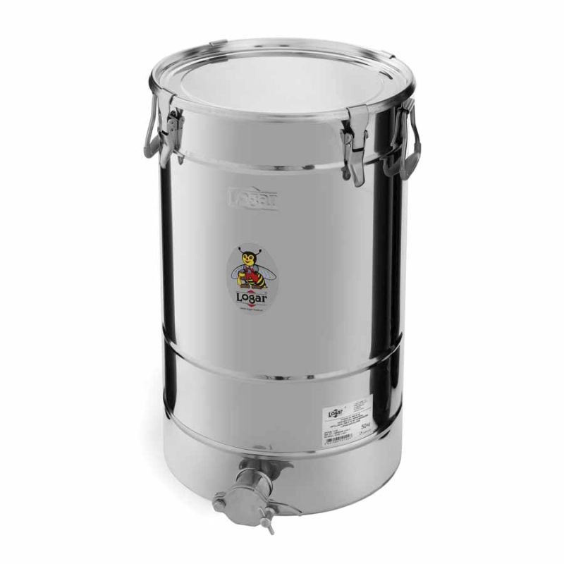 Recipiente de llenado LOGAR® 50 kg con fondo inclinado, 4 cierres de aro