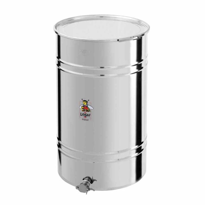 Recipiente de envasado de miel Logar 280 kg con cierre de aro de apriete